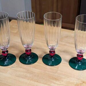 Oscar de la Renta, Chardonnay Ruby, Crystal Flute Champagne (4)